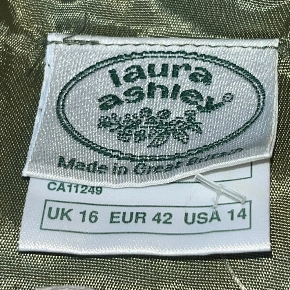 LAURA ASHLEY MADE IN GREAT BRITAIN NEW WITH TAGS FLORAL CORDUROY PENCIL SKIRT 14